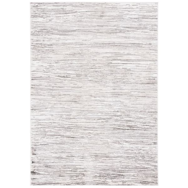 Orchard 8 ft. x 10 ft. Gray/Ivory Linear Texture Area Rug