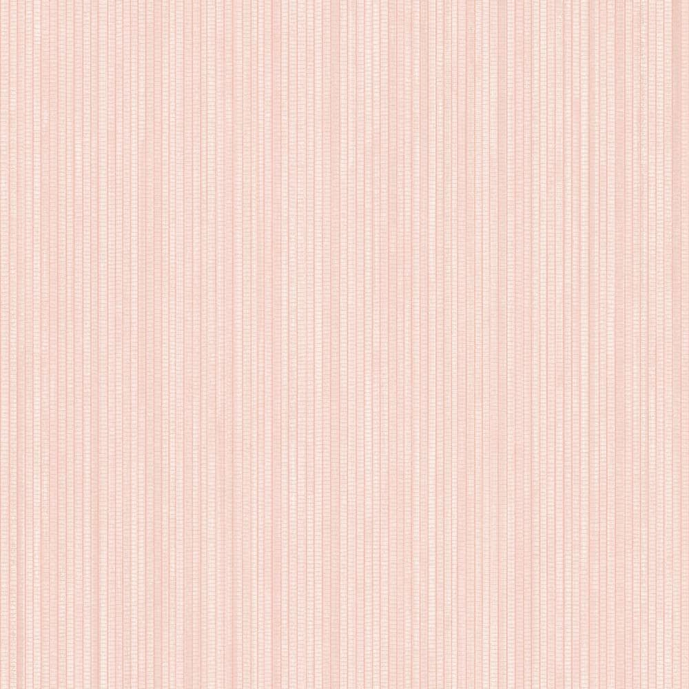 Pink Textured Grasscloth Peel and Stick Wallpaper Roll