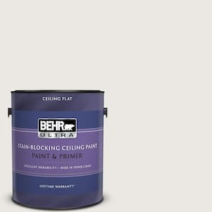 1 gal. #MQ3-32 Cameo White Ceiling Flat Interior Paint and Primer