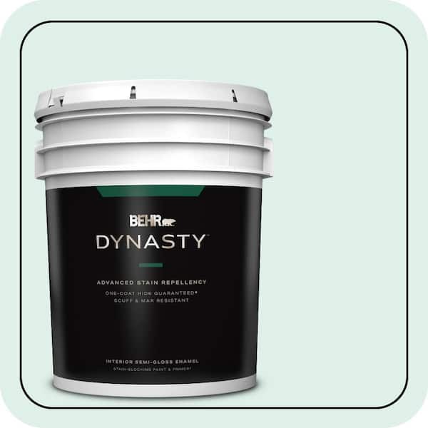 BEHR DYNASTY 5 gal. #490C-1 Ice Cube Semi-Gloss Enamel Interior Stain-Blocking Paint & Primer