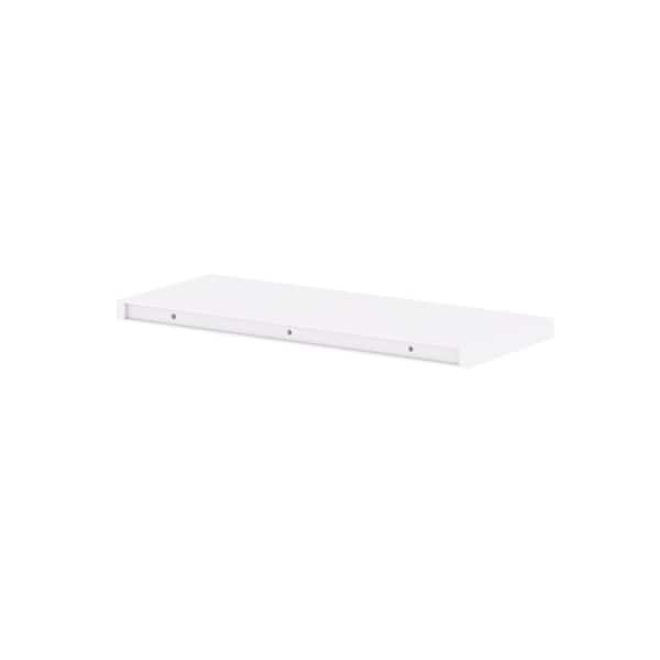 J COLLECTION 30 in. W X 1.5 in. H X 12 in. D Wallace Warm White Floating Shelf with Mounting Bracket