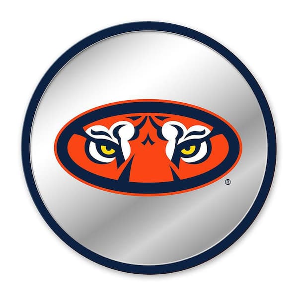 The Fan-Brand 17 in. Auburn Tigers Mascot Modern Disc Mirrored Decorative Sign