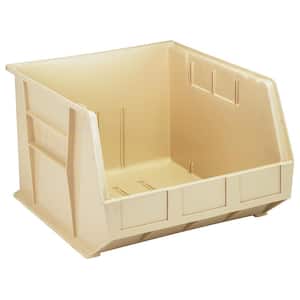 Ultra Series 27.00 Qt. Stack and Hang Bin in Ivory (3-Pack)