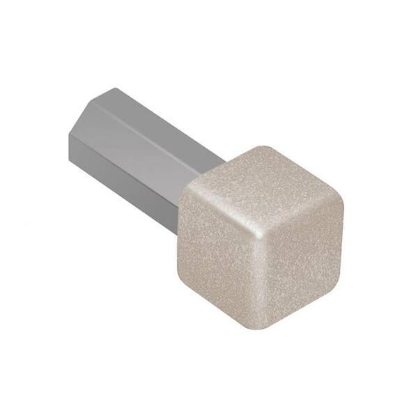 Schluter Systems Quadec Cream Textured Color-Coated Aluminum 3/8 in. x 1 in. Metal Inside/Outside Corner