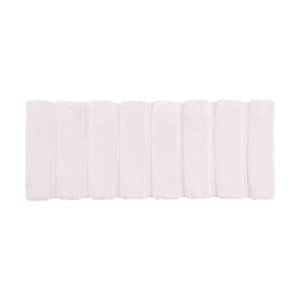 Tufted Pearl Channel 24 in. x 58 in. Blush Polyester Runner Bath Rug