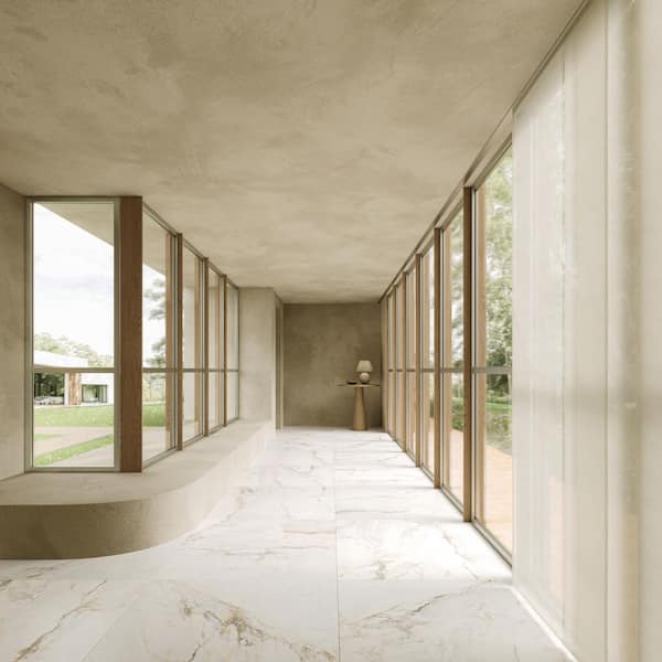 Tavani Calacatta Gold 47.24 in. x 47.24 in. Marble Look Matte Porcelain Floor and Wall Tile (15.49 Sq. Ft. / Each)