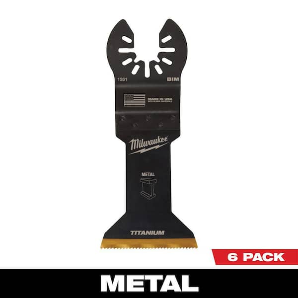 1-3/4 in. Titanium Bi-Metal Universal Fit Metal Cutting Multi-Tool Oscillating Blade (6-Pack)