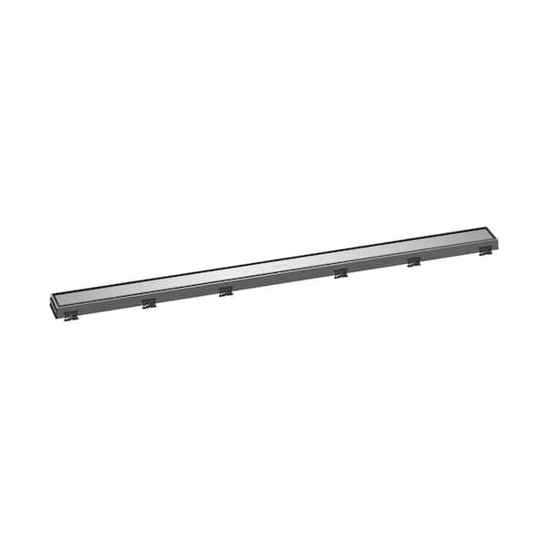 Hansgrohe RainDrain Match Stainless Steel Linear Tileable Shower Drain Trim for 39 3/8 in. Rough in Chrome