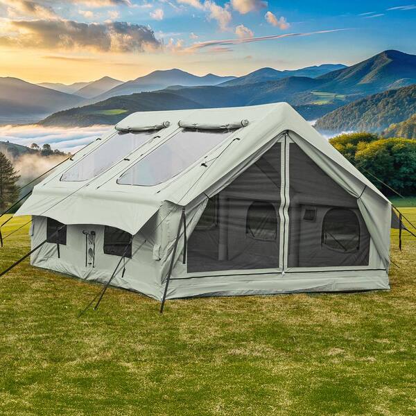 10 ft. x 13 ft. Inflatable Camping Tent, Waterproof and