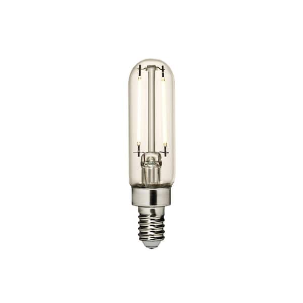2.5-Watt Equivalent T6 Shape E12 Base Soft White (2700K) Dimmable Clear LED Light Bulb (1-Pack)