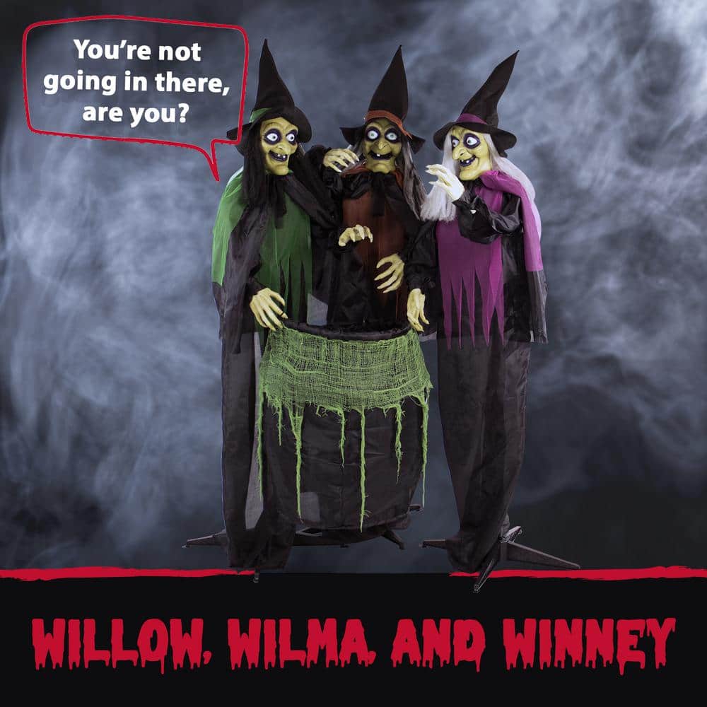 67 in. Touch Activated Animatronic Witches, Lightup Eyes, Poseable, BatteryOperated Best Deals