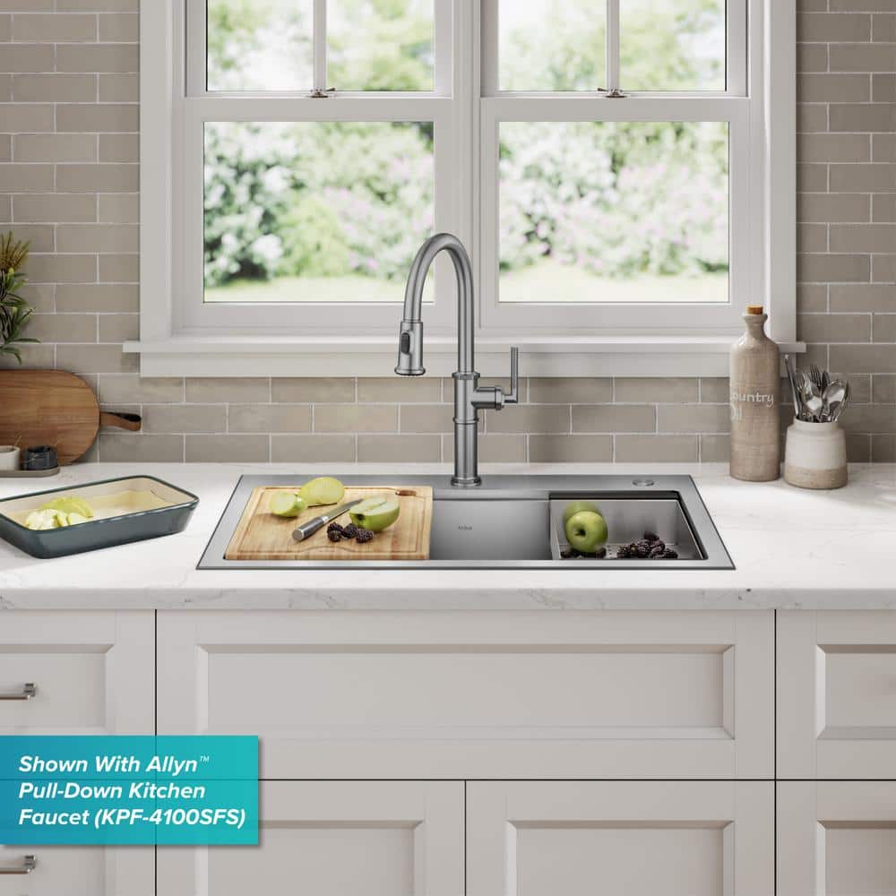Kore 32-Inch Stainless Steel Drop-In Farmhouse Kitchen Sink