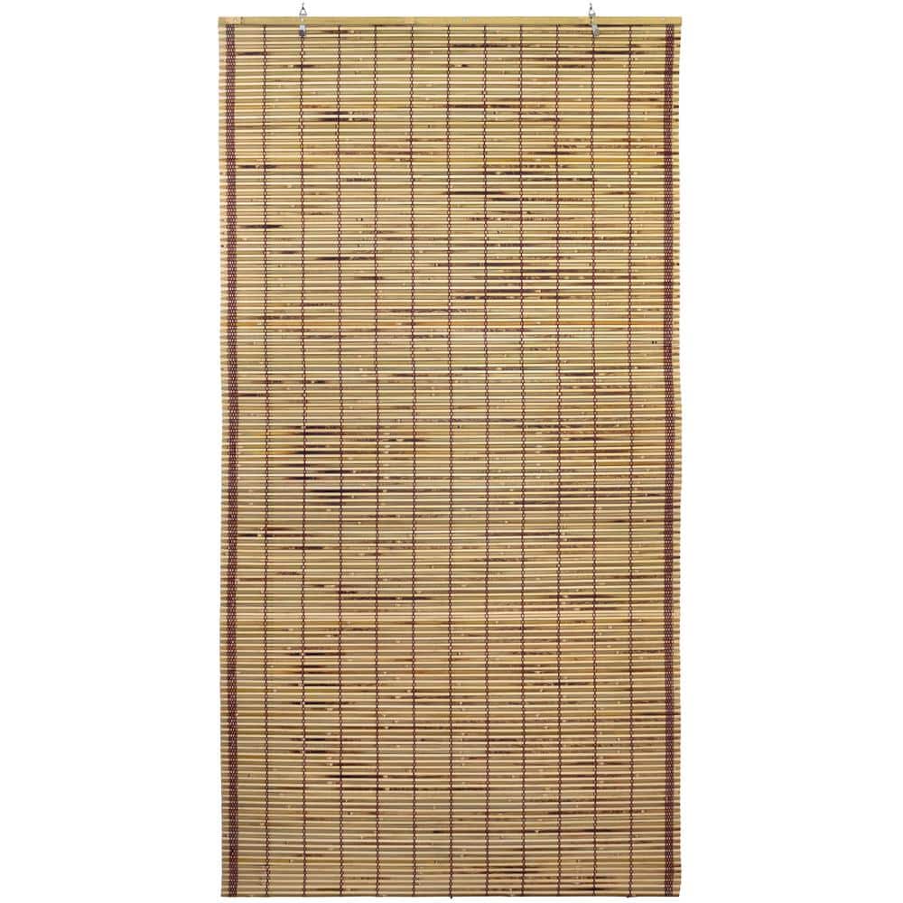 Burnt Bamboo Cordless Indoor Roll-Up Window Shade, 24" x 72"