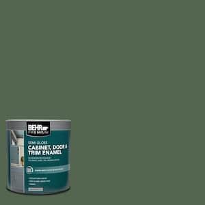 1 qt. #S410-7 Equestrian Green Semi-Gloss Enamel Interior/Exterior Cabinet, Door & Trim Paint