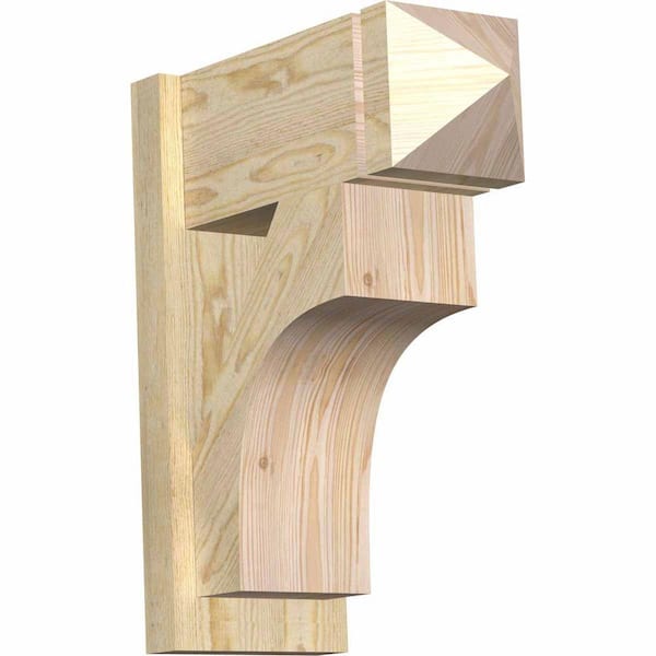 Ekena Millwork 8 in. x 22 in. x 18 in. Douglas Fir Westlake Arts and Crafts Rough Sawn Outlooker