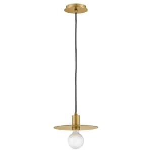 Lulu 1-Light Lacquered Brass Globe Pendant Light