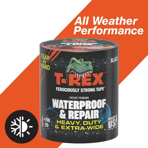 4 in. x 3.3 yds. Black Waterproofing and Repair Heavy Duty Tape