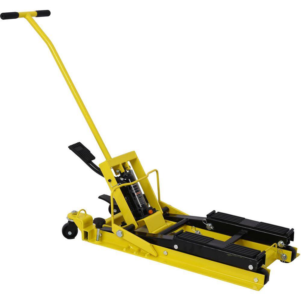 1500 lb. Capacity Yellow Hydraulic ATV & Motorcycle Jack with 4 Wheels, Foot-Operated Hoist Stand, Maximum Lift 15 in. H price history on PriceWatchPro