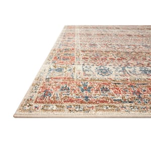 Saban Sand/Rust 6 ft. 7 in. x 9 ft. 3 in. Bohemian Floral Area Rug