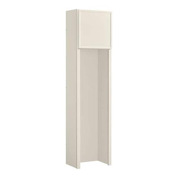 Leyton 18 in. W x 12 in. D x 72 in. D Ready To Assemble Plywood Slim Shaker Hall Tree Opening Cabinet in Antique White