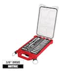 3/8 in. Drive Metric Ratchet and Socket Mechanics Tool Set with PACKOUT Case (32-Piece)