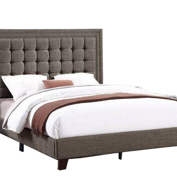 Benjara Zofi Brown Wood Frame King Size Platform Bed Benjara Zofi Brown Wood Frame King Size Platform Bed