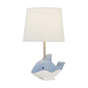 Abdikarim 15 in. Blue Bedside Child/Kids Table Lamp