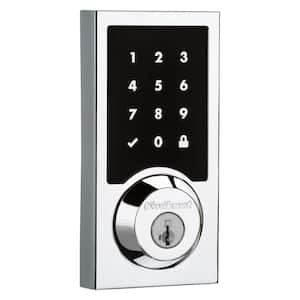 Z-Wave SmartCode 916 Touchscreen Contemporary Single Cylinder Polished Chrome Keypad Electronic Deadbolt with SmartKey