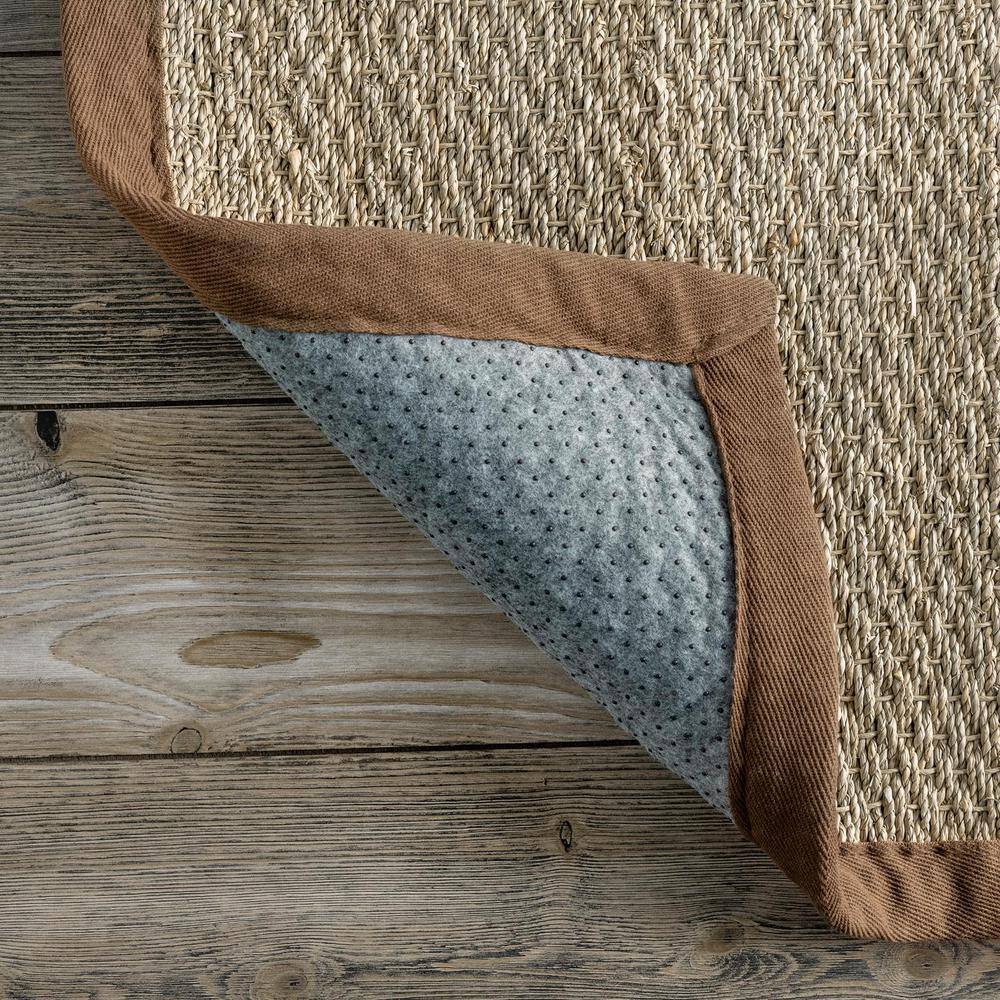 Coastal Farmhouse Seagrass 9' x 12' Area Rug, Easy Care Brown
