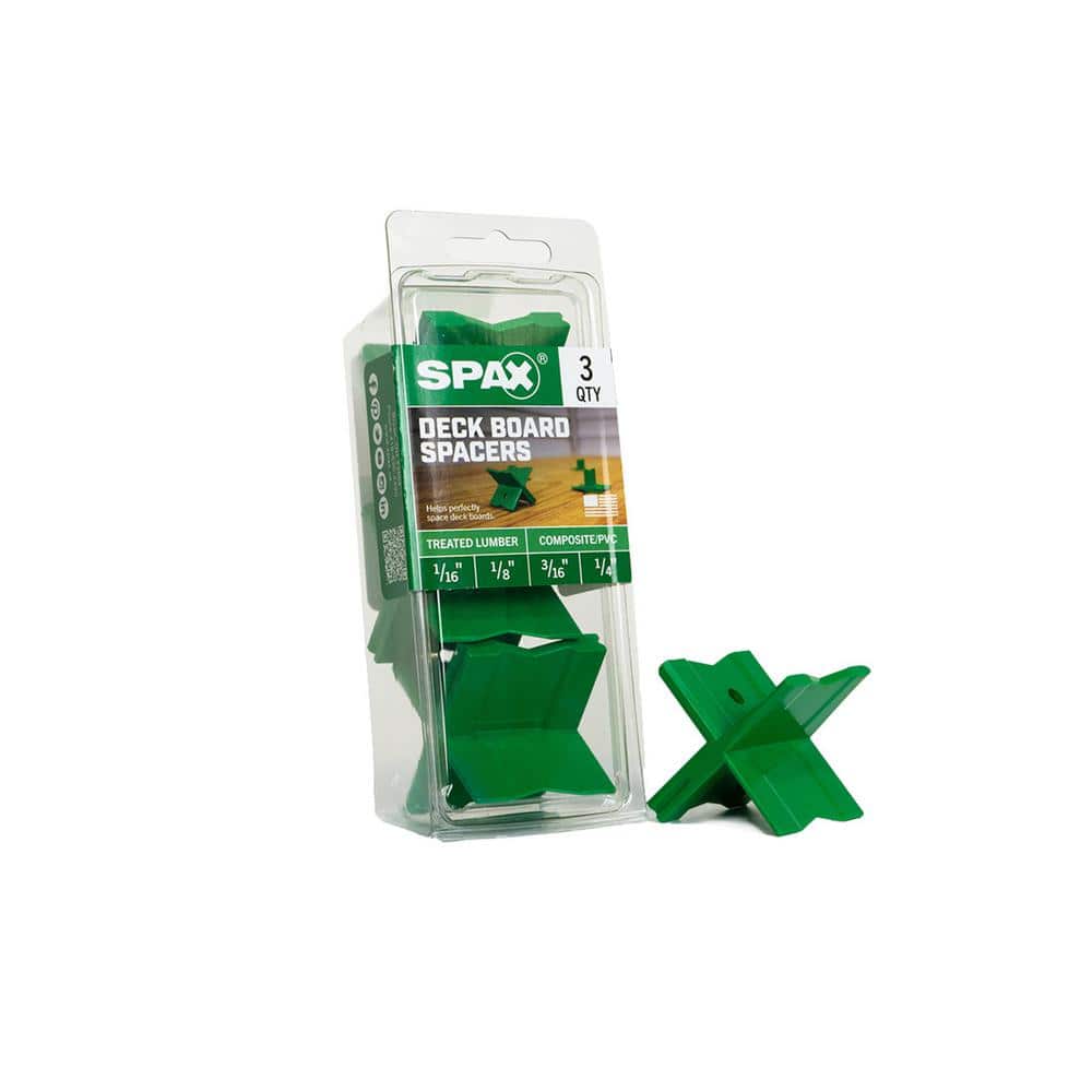 SPAX 2-in x 2-in Deck Spacer Green Plastic Spacer (3-Pack)