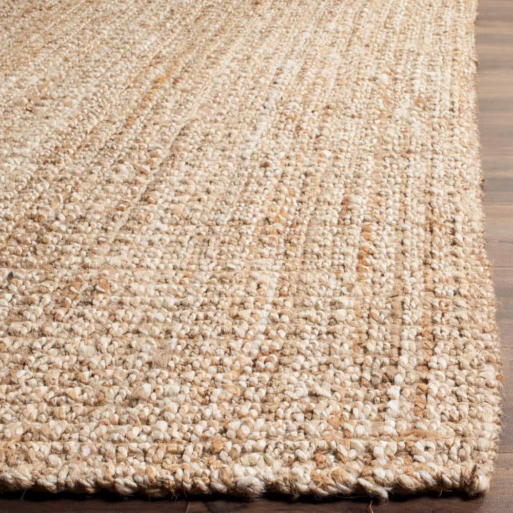 Natural Hand-Knotted Jute 4' x 6' Area Rug