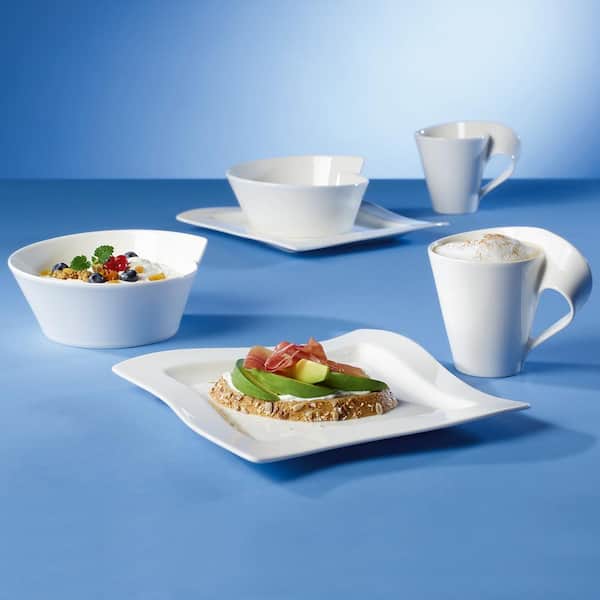 New Wave White Porcelain Small Round Rice Bowl