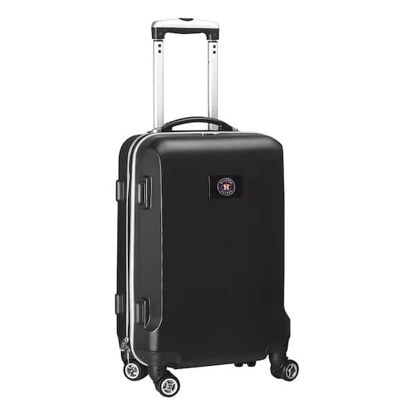 Denco MLB Houston Astros Black 21 in. Carry-On Hardcase Spinner Suitcase