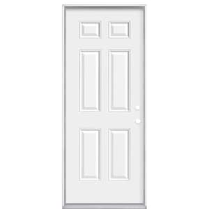 Masonite 32 in. x 80 in. Utility 6-Panel Right-Hand Inswing Primed 