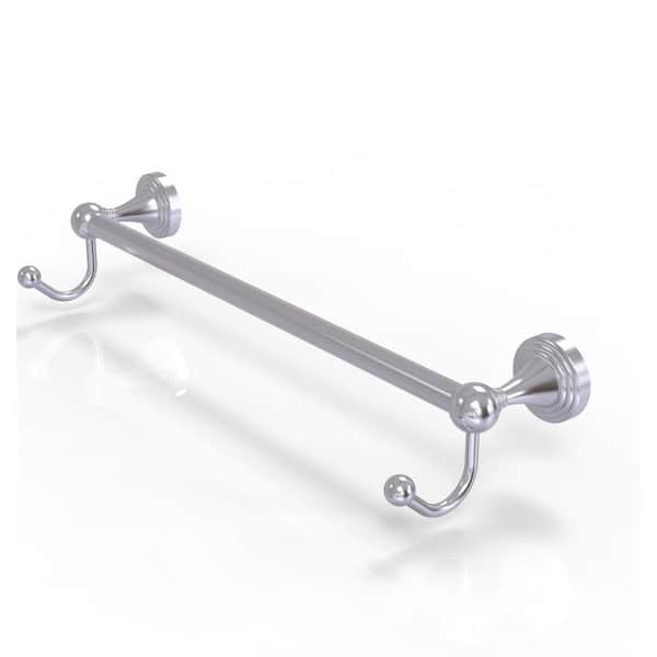 Allied Brass Sag Harbor Collection 36 in. Wall Mounted Single Towel Bar in Satin Chrome