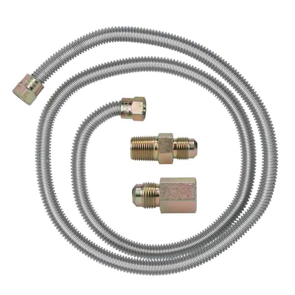 3/8 in. OD x 3/8 in. MIP x 3/8 in. FIP x 48 in. Stainless Steel Standard Gas Connector (28,300 BTU)