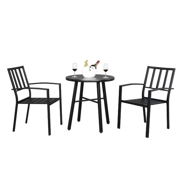 Karl home 3-Piece Metal Outdoor Bistro Set