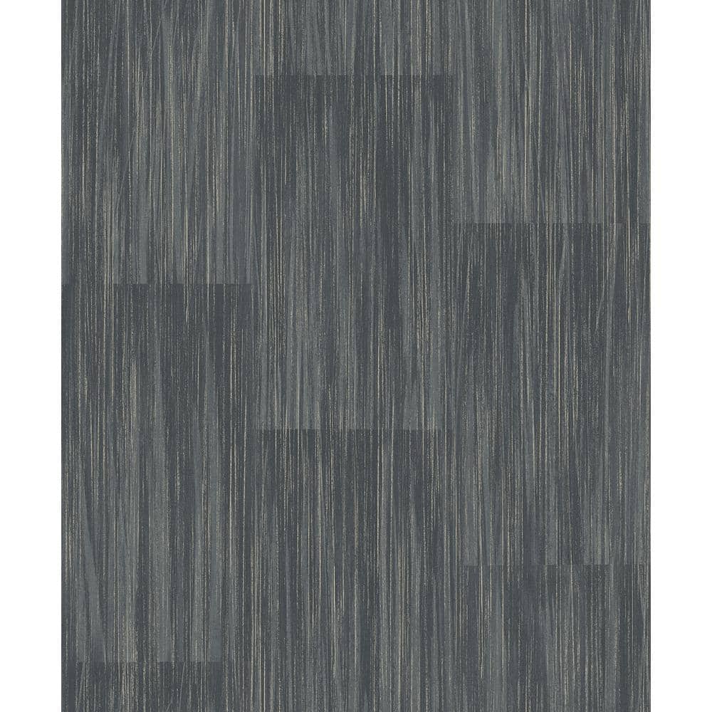 Soren Dark Grey Striated Plank Wallpaper