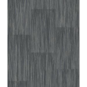 Soren Dark Grey Striated Plank Wallpaper Sample