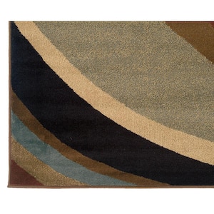 Hickory Brown/Brown 5 ft. x 8 ft. Abstract Area Rug