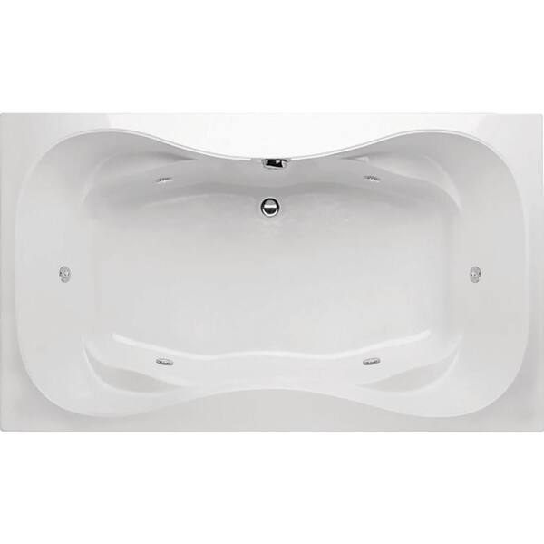 Hydro Systems Studio Hourglass 60 in. Acrylic Rectangular Drop-in Air Bath Bathtub in Biscuit