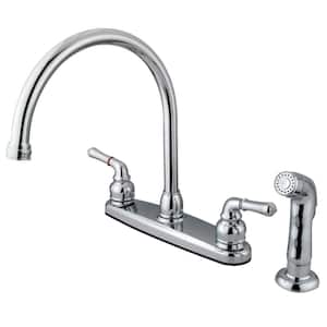 Magellan 2-Handle Standard Kitchen Faucet and Sprayer in Polished Chrome