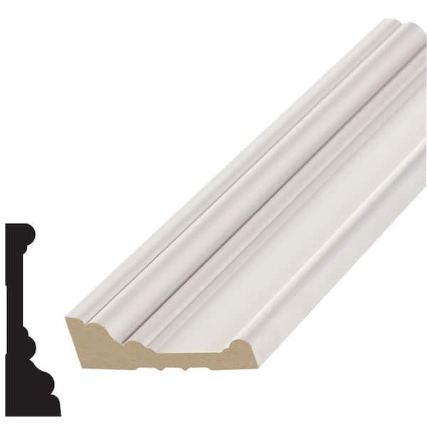 Alexandria Moulding 1 in. x 3-7/16 in. x 96 in. Primed MDF Casing Moulding Pack (4 pack)