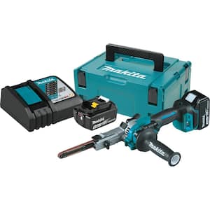 18V LXT Lithium-Ion Cordless Brushless 3/8 x 21 in. Detail Belt Sander Kit, with (2) 5.0Ah Batteries and Charger