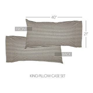 VHC Brands Kettle Grove Set Trapunta King In Cotone 100% - 246x279 Cm Con Federe - Stile Primitivo Patchwork Nero E Crema