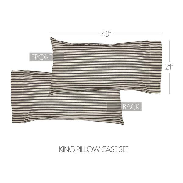 VHC Brands Kettle Grove Set Trapunta King In Cotone 100% - 246x279 Cm Con Federe - Stile Primitivo Patchwork Nero E Crema