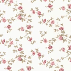 Historic Rose Trail Vinyl Strippable Roll Wallpaper (Covers 56 sq. ft.)