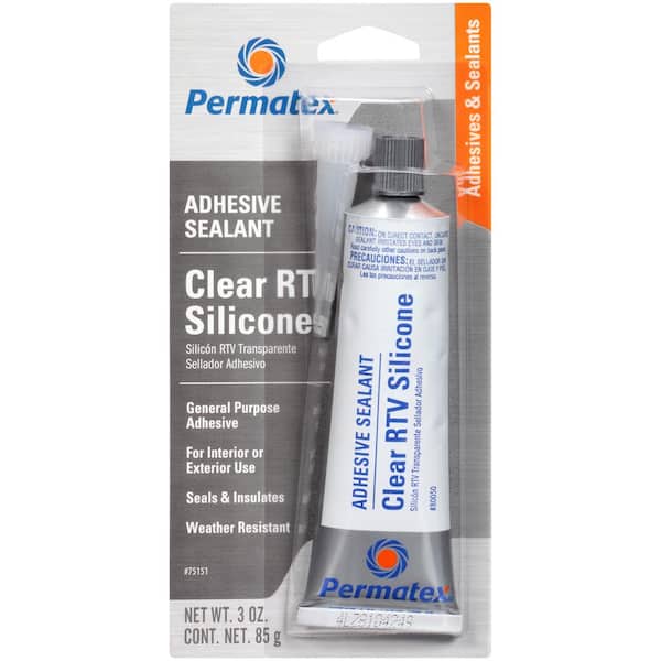 Permatex 3 oz. Clear Silicone Adhesive Sealant