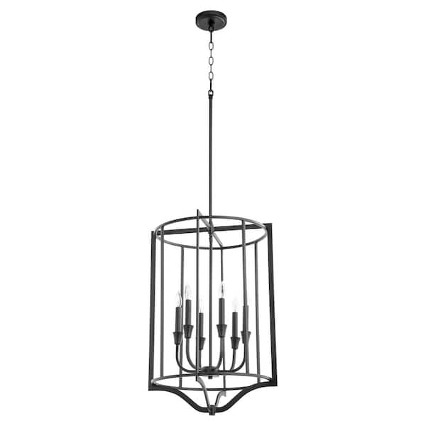 quorum Marquee 6-Light Pendant - Textured Black