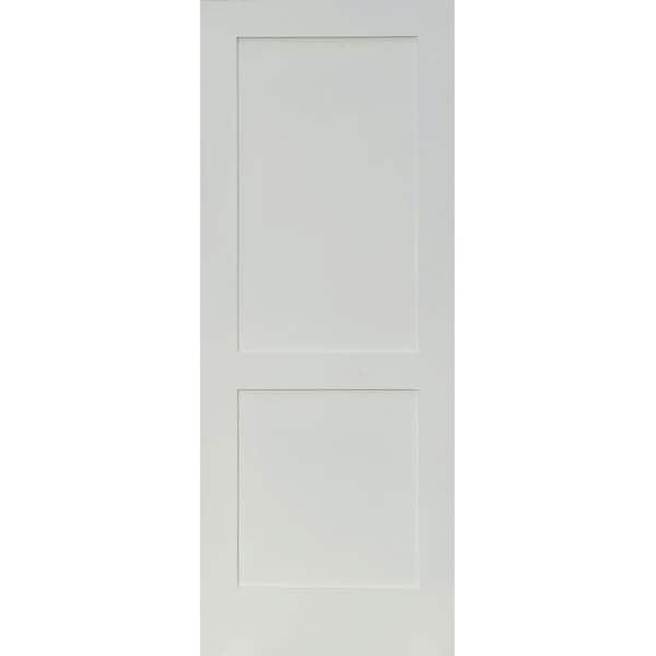 Krosswood Doors 30 in. x 80 in. Craftsman Shaker 2-Panel Primed Solid ...